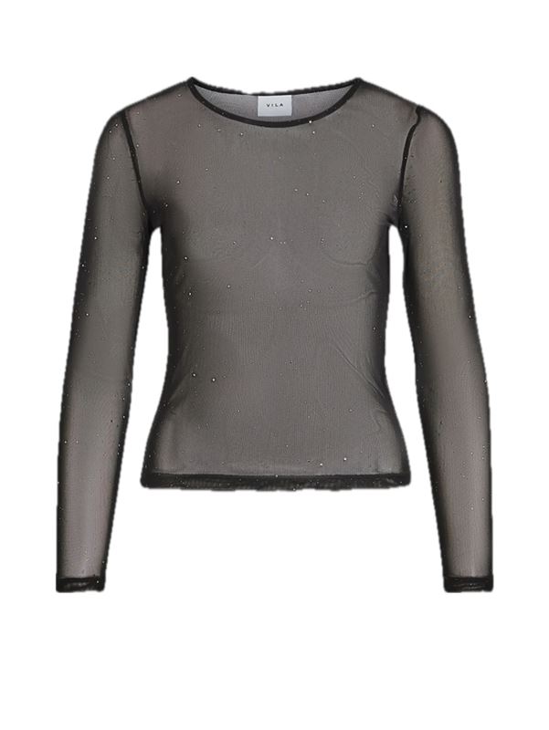 Toppar - Vinora o-neck top – Black beauty/silver